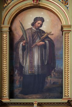 Saint John of Nepomuk, the altar in the Basilica of the Sacred Heart of Jesus in Zagreb, Croatia