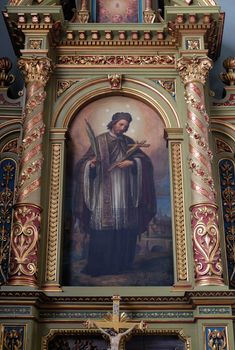 Saint John of Nepomuk, the altar in the Basilica of the Sacred Heart of Jesus in Zagreb, Croatia