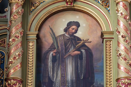 Saint John of Nepomuk, the altar in the Basilica of the Sacred Heart of Jesus in Zagreb, Croatia