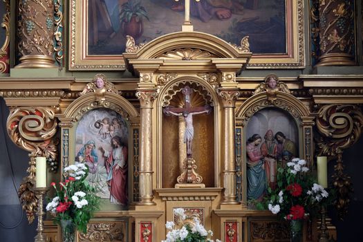 Altar in the Basilica of the Sacred Heart of Jesus in Zagreb, Croatia