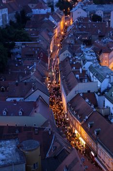 Procession through the streets of the city for a day Our Lady of the Kamenita vrata, patroness of Zagreb, led by Cardinal George Pell and Cardinal Josip Bozanic.