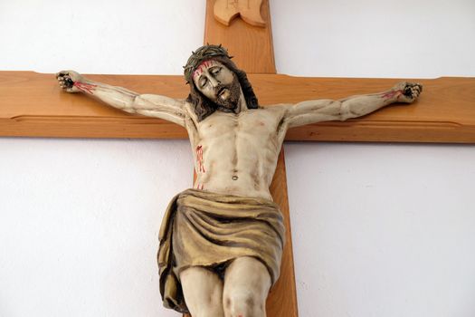 Crucifixion, Jesus died on the cross, Church of Saint Francis of Assisi in Lipik, Croatia