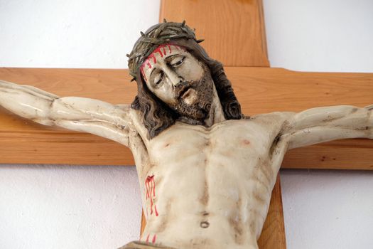 Crucifixion, Jesus died on the cross, Church of Saint Francis of Assisi in Lipik, Croatia
