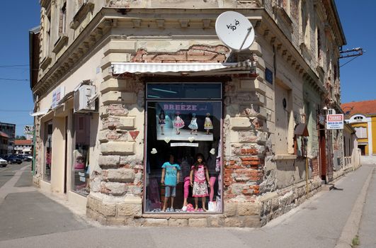 Destroyed house as war aftermath. The Croatian War of Independence was fought from 1991 to 1995 in Pakrac, Croatia