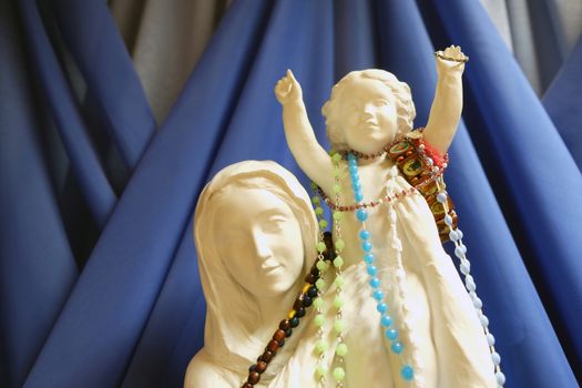 Virgin Mary with the Child Jesus, a statue in the chapel of the hospital in Pakrac, Slavonia, Croatia