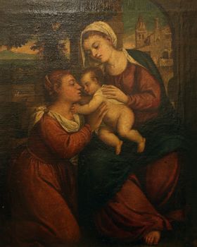 Jacopo Palma il Vecchio: Madonna and Child with St. Catherine, Old Masters Collection, Croatian Academy of Sciences in Zagreb, Croatia
