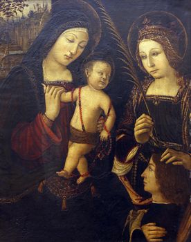 Jacopo Palma il Vecchio: Madonna and Child with St. Catherine, Old Masters Collection, Croatian Academy of Sciences in Zagreb, Croatia