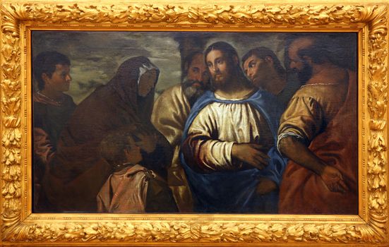 Paolo Veronese Christ and the wife of Zebedee, Old Masters Collection, Croatian Academy of Sciences in Zagreb, Croatia