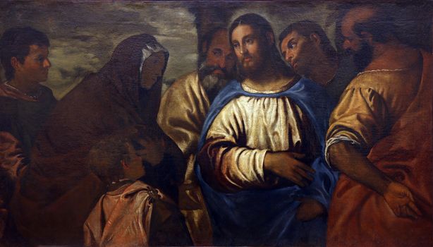 Paolo Veronese Christ and the wife of Zebedee, Old Masters Collection, Croatian Academy of Sciences in Zagreb, Croatia