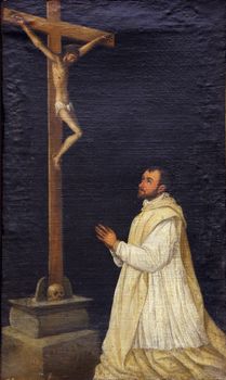 Giovanni Battista Moroni: Monk before a crucifix, Old Masters Collection, Croatian Academy of Sciences in Zagreb, Croatia