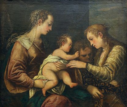 Jacopo Tintoretto: The engagement of St. Catherine, Old Masters Collection, Croatian Academy of Sciences  in Zagreb, Croatia
