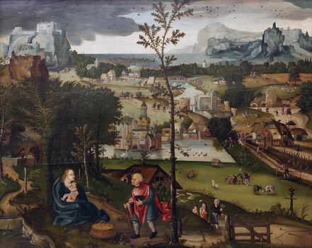 Joachim Patinir: The Flight into Egypt, Old Masters Collection, Croatian Academy of Sciences in Zagreb, Croatia