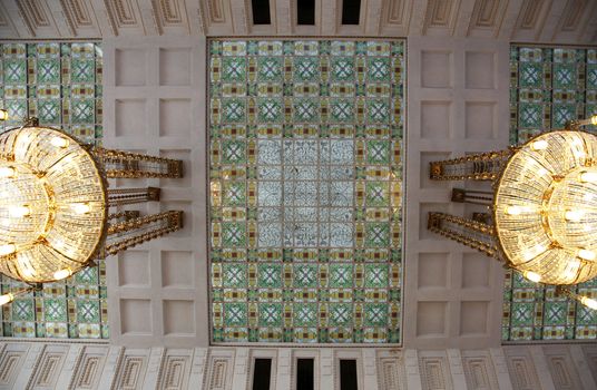 Croatian National State Archives building in Zagreb. It was designed by architect Rudolf Lubynski and its construction started in 1911. It hosted University Library until 1996 in Zagreb, Croatia