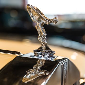 Verona, Italy - May 09,2015: The Spirit of Ecstasy is the bonnet ornament on Rolls-Royce cars.
