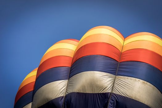 A shot of a colorful hot air balloon