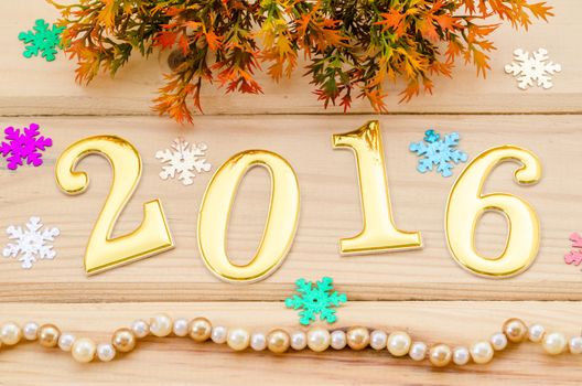 New year decoration with 2016.