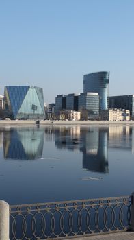 St. Petersburg Russia March 22, 2016 of the Modern architecture Embankment 