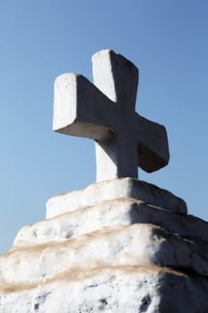 Cross, The Catholic Church in Bosonti, West Bengal, India.