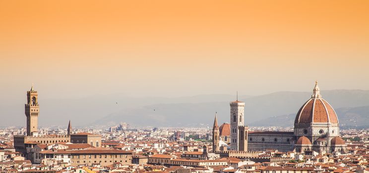 Panoramic view from Piazzale Michelangelo in Florence - Italy