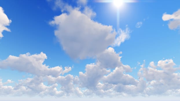 Cloudy blue sky abstract background, blue sky background with tiny clouds, 3d rendering

