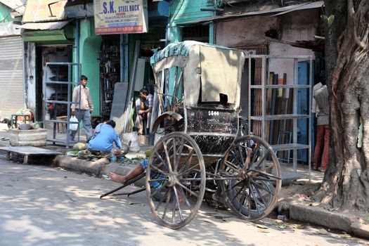 Rickshaw driver working in Kolkata, India. Rickshaws have been around for more than a century, but they could soon be a thing of the past.