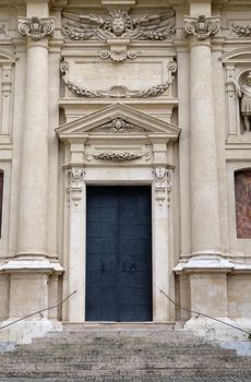 Portal of St. Catherine church and Mausoleum of Ferdinand II, Graz, Austria
