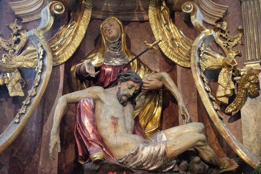 Altar of Our Lady of Sorrows, Franciscan Church in Graz, Styria, Austria