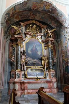 Altar of Saint John the Nepomuk in Barmherzigenkirche church in Graz, Styria, Austria