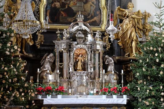 Main altar, Mariahilf church in Graz, Styria, Austria