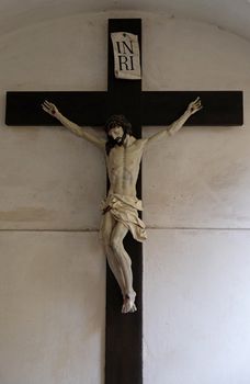 Crucifixion, Mariahilf church in Graz, Styria, Austria