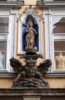 Imperial eagle emblem in Graz, Styria, Austria