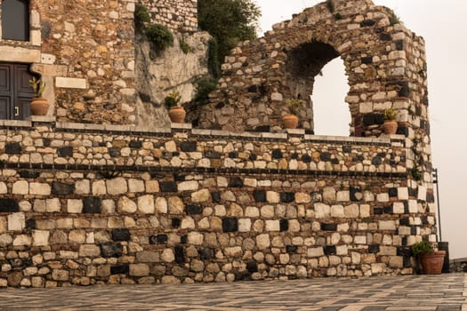 Ancient part of Castelmola town, Italy.