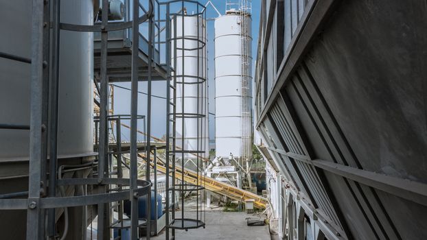 The Cement factory and related white silos