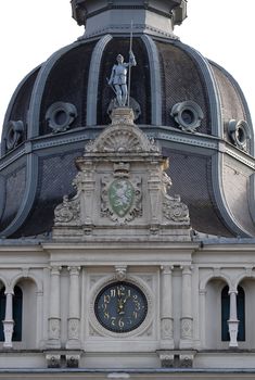 Facade detail Rathaus Town Hall, Graz, Styria, Austria