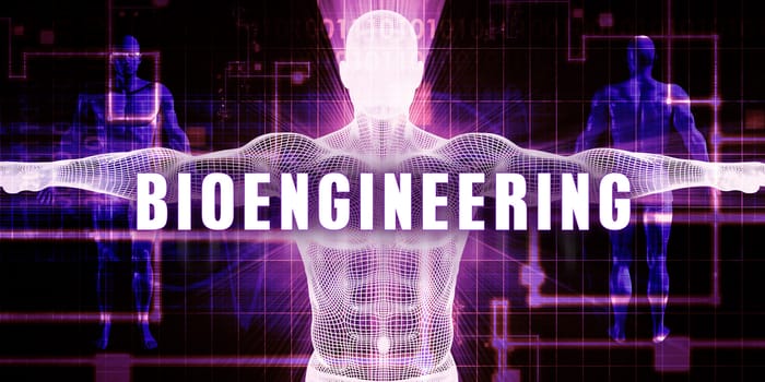Bioengineering as a Digital Technology Medical Concept Art