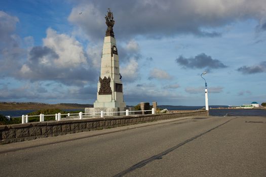 Memorial in Stanley, capital of the Falkland Islands, to the First World War naval battle fought on 8 December 1914 between of the United Kingdom and Germany.