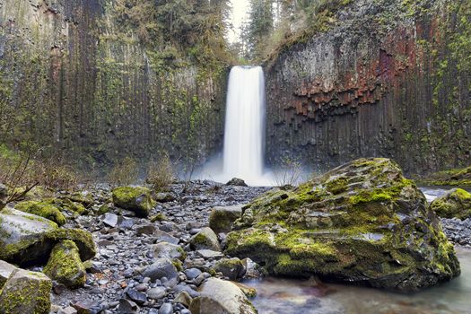 Abiqua Falls in Marion County Oregon during Spring Season