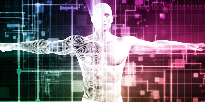 Healthcare Technology and Medical Scan of a Body Diagnosis
