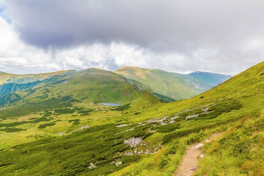 landscape of the Lake Nesamovyte in Carpathians
