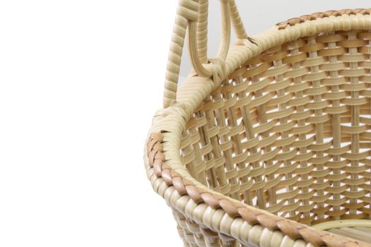 hand made basket isolated on white background