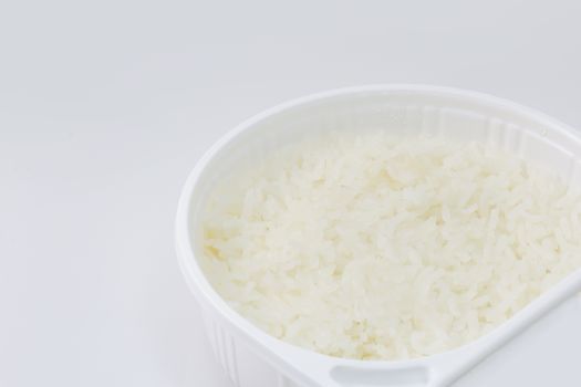 instant rice from thailand isolate on white background