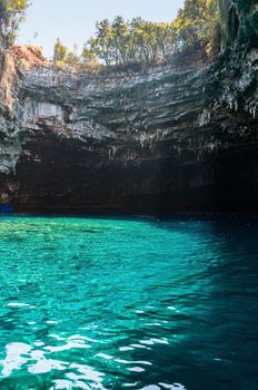 Beautiful Melissani Lake on Cephalonia Island, Greece