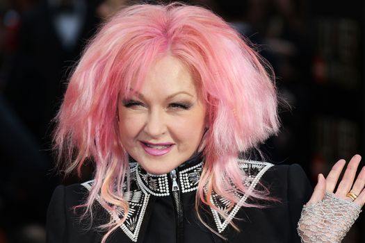 UK, London: Cyndi Lauper hits the red carpet for the Olivier Awards at the Royal Opera House in London on April 3, 2016.