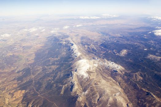 Aerial view of Sierra Nevada in Spain