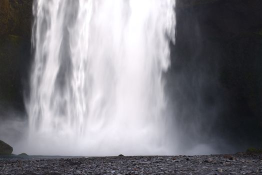 skogafoss is a big waterfall in iceland