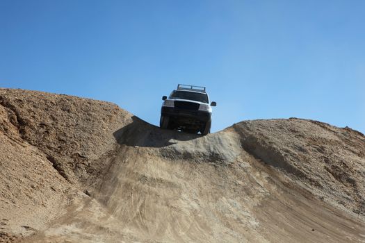Car in desert