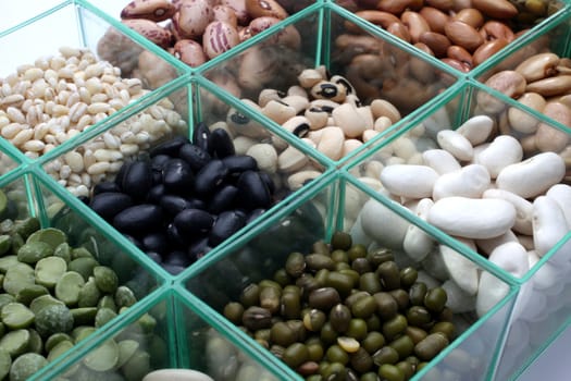 Various beans close up
