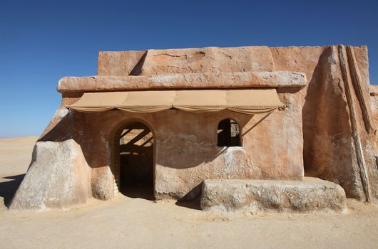 Abandoned decorations for shooting Star Wars movie