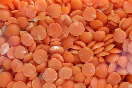 Background of red the lentils