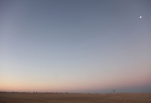 Morning in Sahara desert